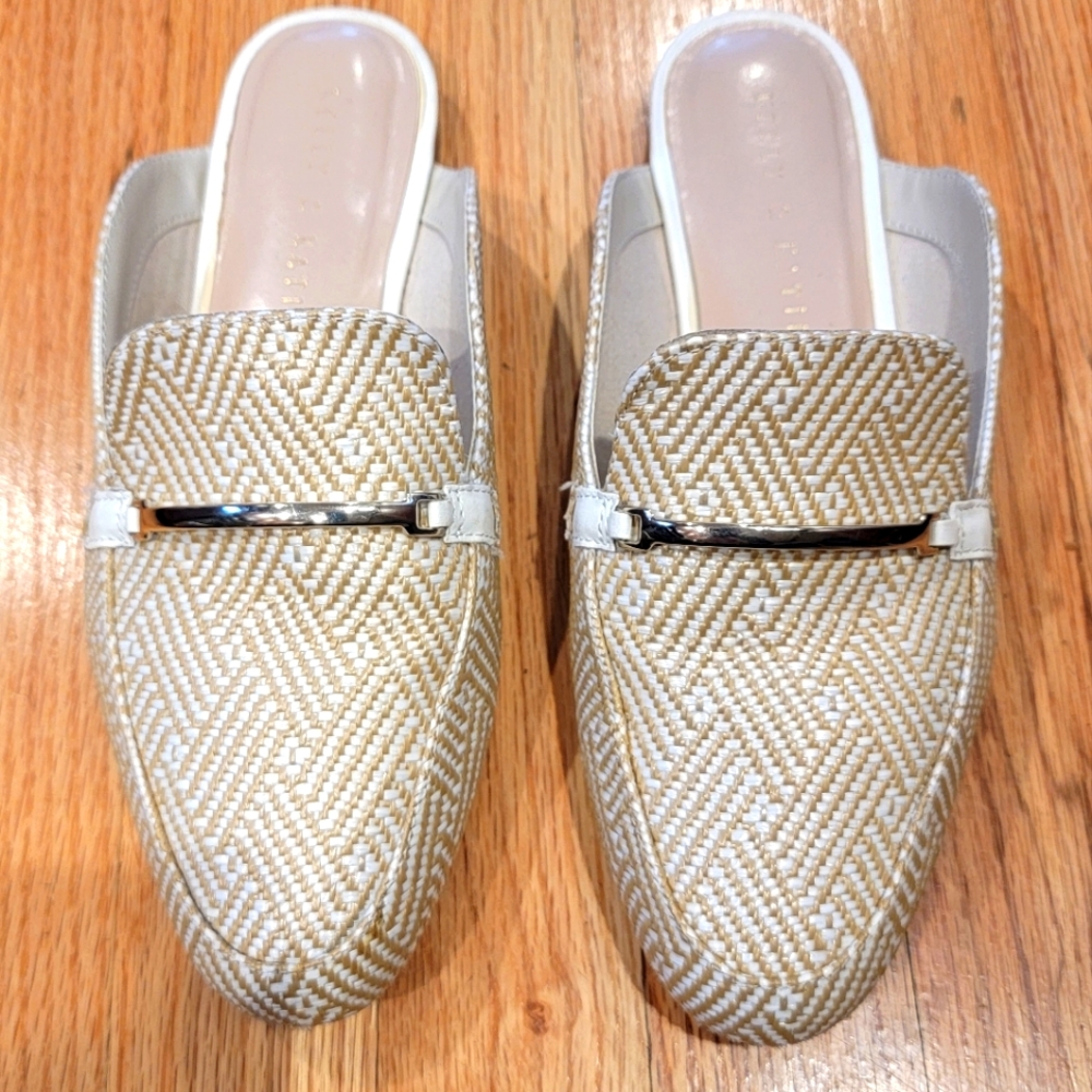 kelly & katie oana mule white tan